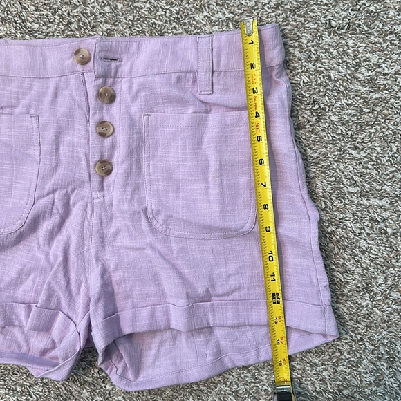 Billabong Purple High Waist Relaxed Shorts - Picture 7 of 9